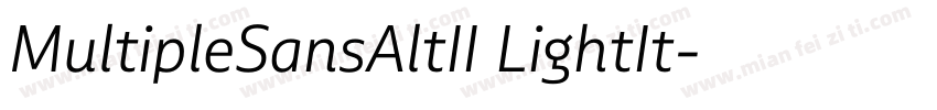 MultipleSansAltII LightIt字体转换